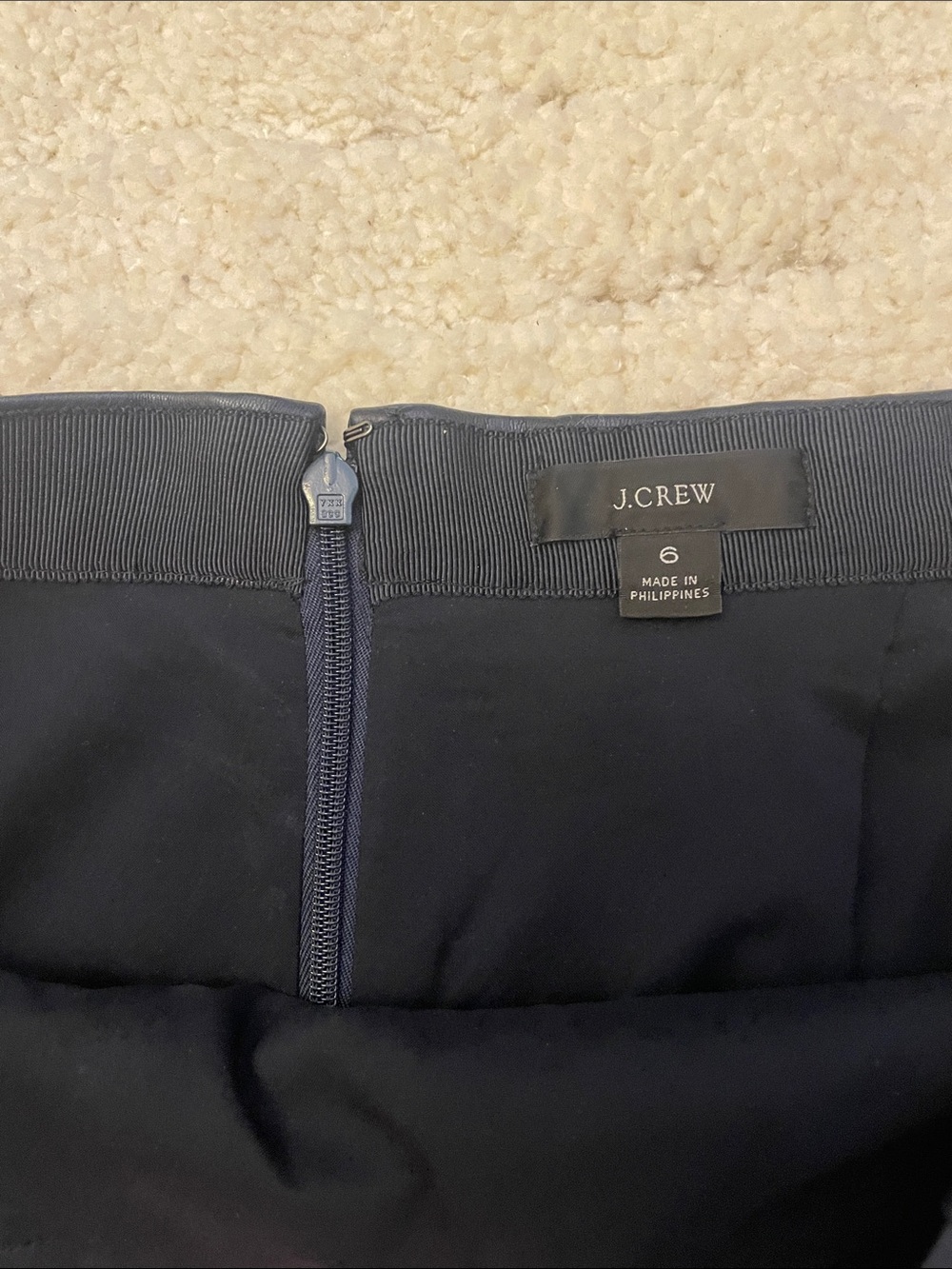 J. Crew Navy blue Faux Leather Mini Skirt - Women - Picture 2 of 5